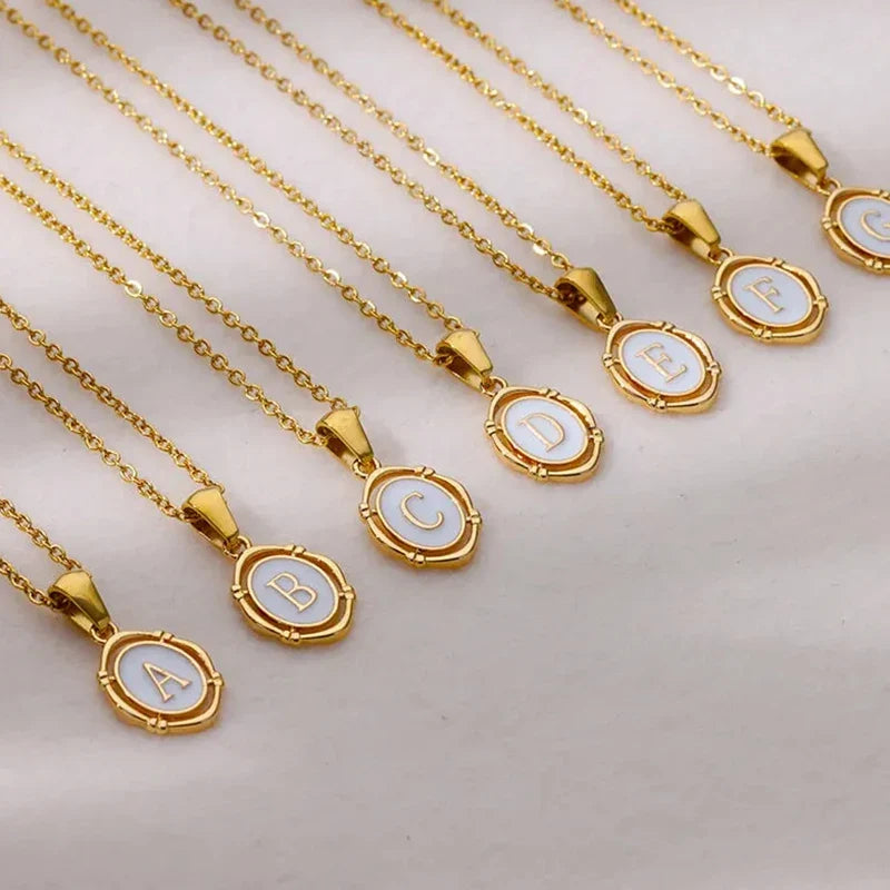 Gold Initial Pendant Necklace