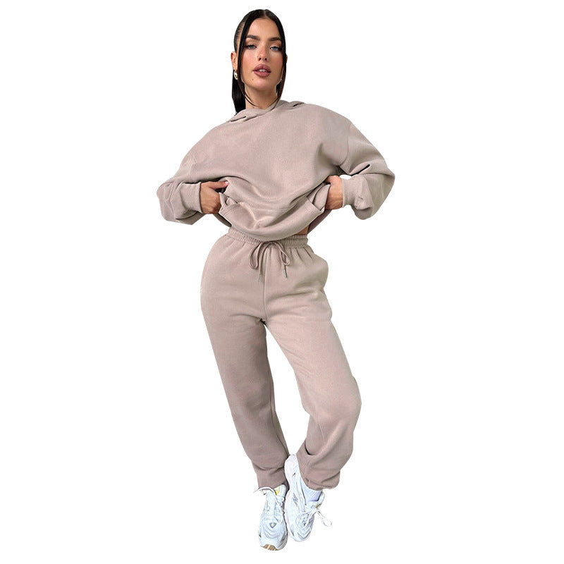 Fleece-Lined Hooded Sweater & Trouser Set